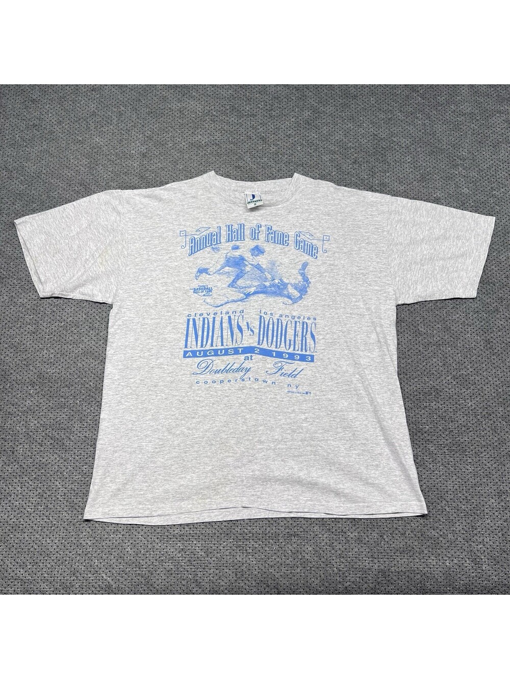 Vintage 1993 Los Angeles Dodgers Vs Cleveland Indians Hall Of Fame T-Shirt XL